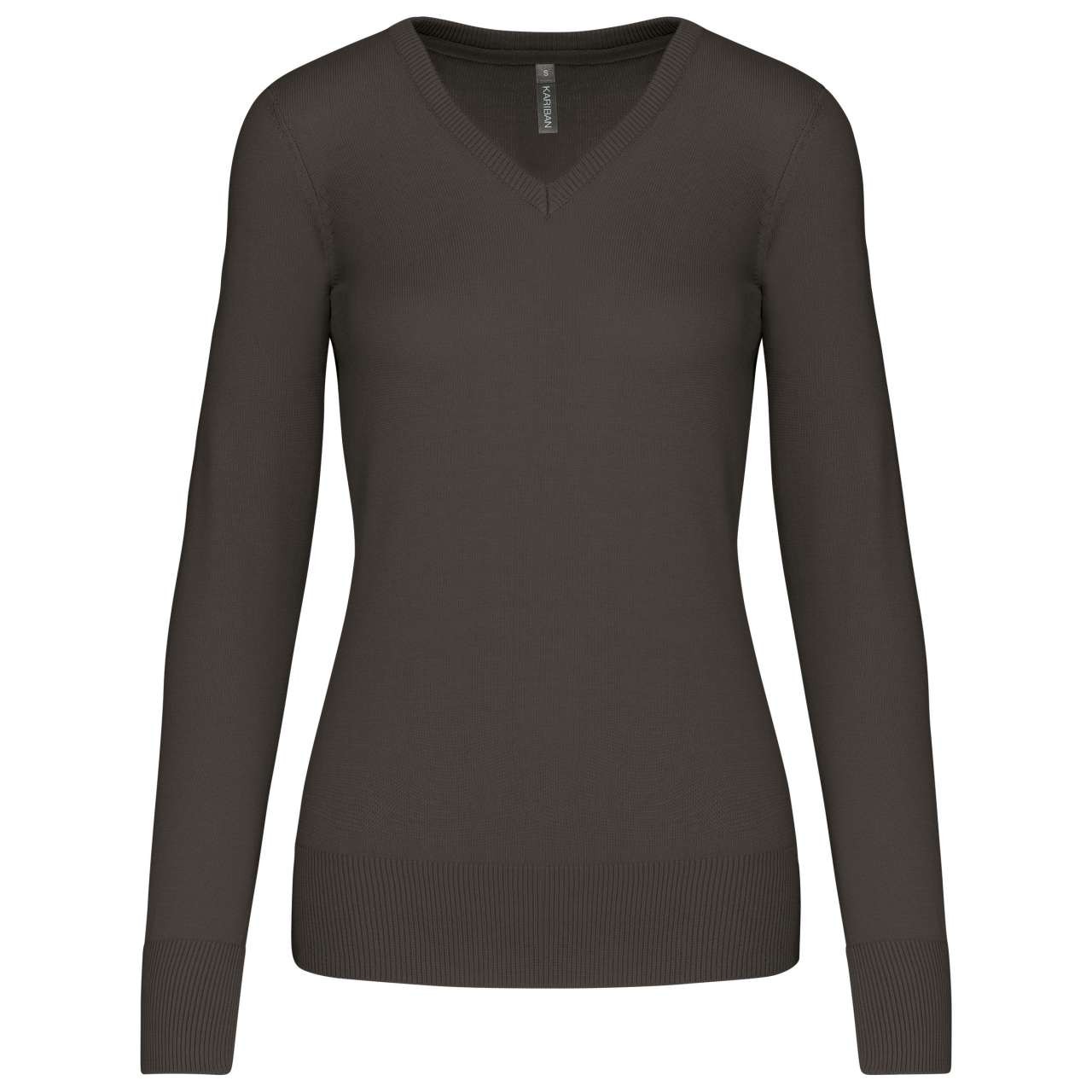 LADIES' V-NECK JUMPER