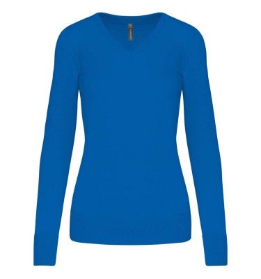 LADIES' V-NECK JUMPER