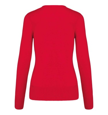 LADIES' V-NECK JUMPER