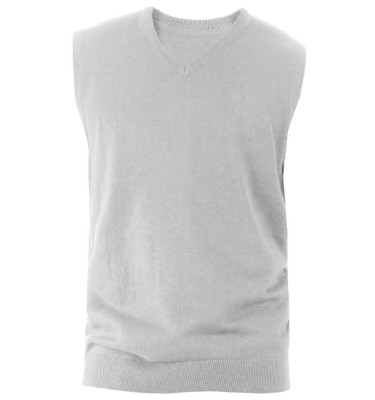 MEN'S SLEEVELESS V-NECK JUMPER
