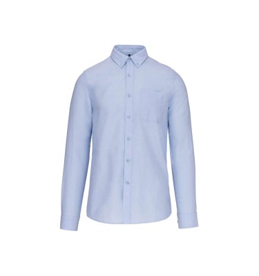 LONG-SLEEVED WASHED OXFORD COTTON SHIRT