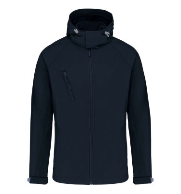 MEN'S DETACHABLE HOODED SOFTSHELL JACKET