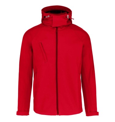 MEN'S DETACHABLE HOODED SOFTSHELL JACKET