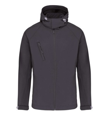 MEN'S DETACHABLE HOODED SOFTSHELL JACKET