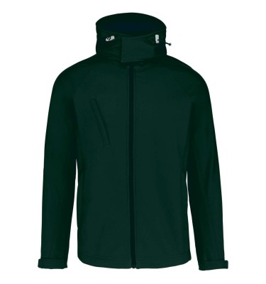 MEN'S DETACHABLE HOODED SOFTSHELL JACKET