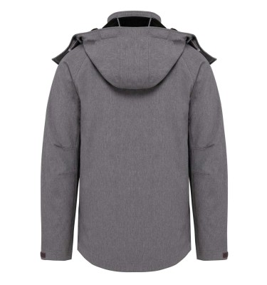MEN'S DETACHABLE HOODED SOFTSHELL JACKET