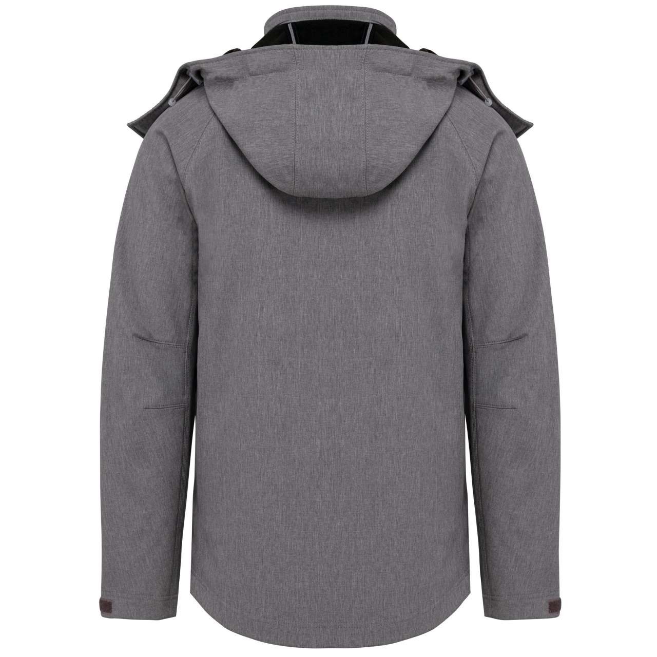 MEN'S DETACHABLE HOODED SOFTSHELL JACKET