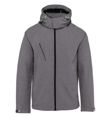 MEN'S DETACHABLE HOODED SOFTSHELL JACKET