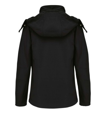 LADIES' DETACHABLE HOODED SOFTSHELL JACKET