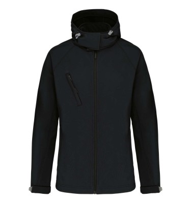 LADIES' DETACHABLE HOODED SOFTSHELL JACKET