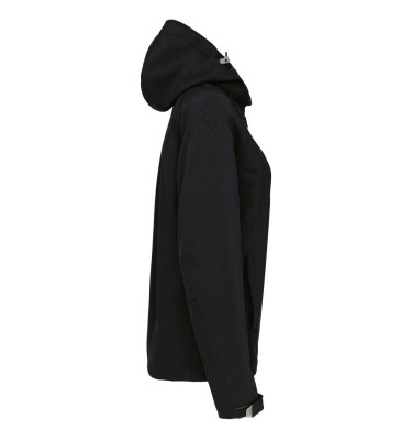 LADIES' DETACHABLE HOODED SOFTSHELL JACKET