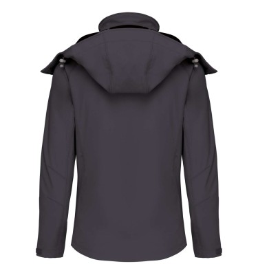 LADIES' DETACHABLE HOODED SOFTSHELL JACKET