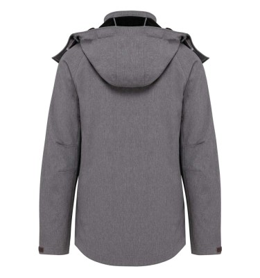 LADIES' DETACHABLE HOODED SOFTSHELL JACKET