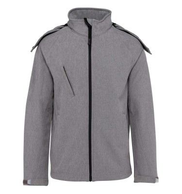 LADIES' DETACHABLE HOODED SOFTSHELL JACKET