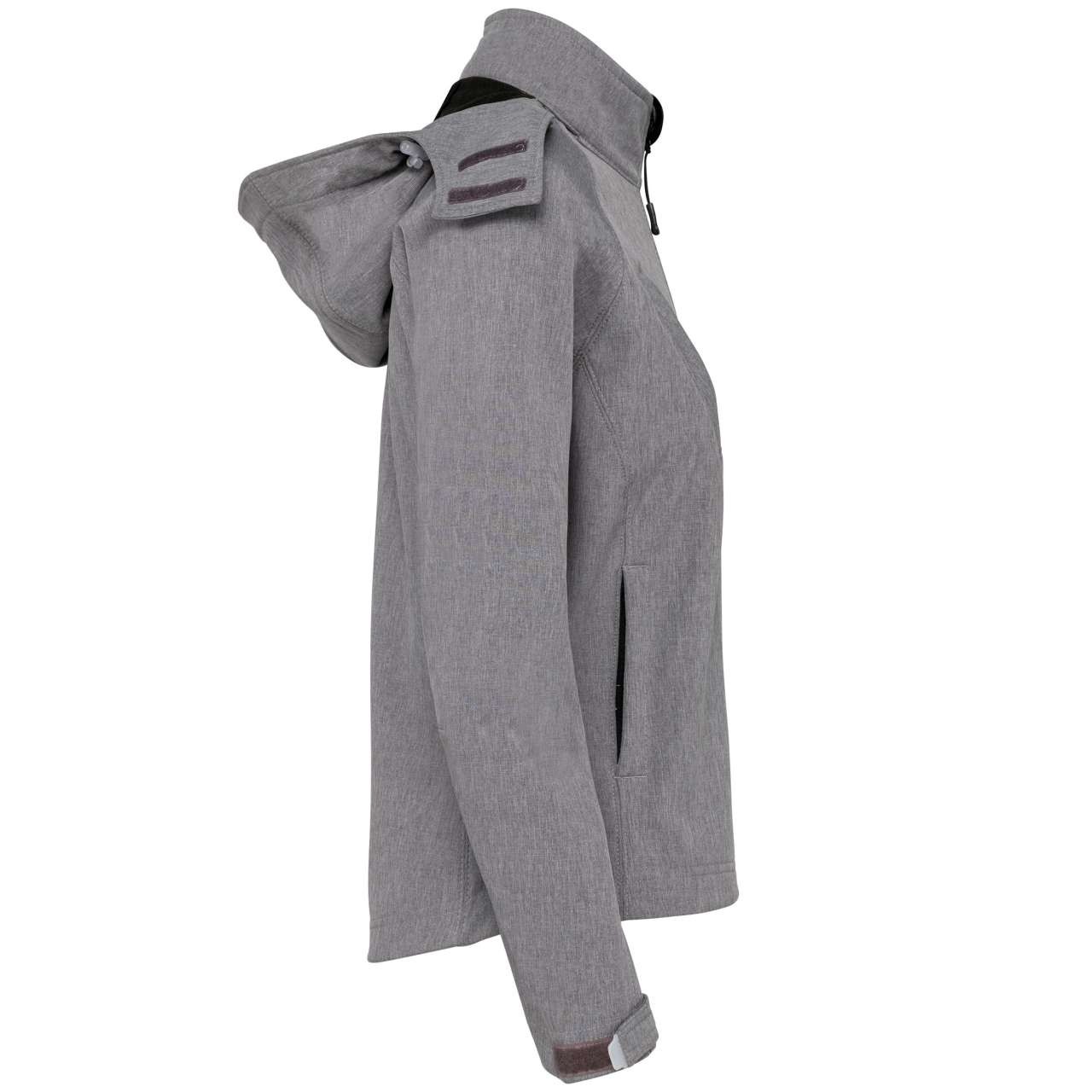 LADIES' DETACHABLE HOODED SOFTSHELL JACKET