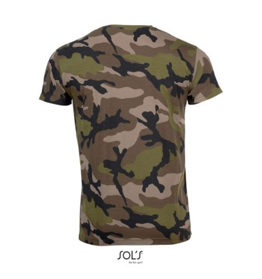 SOL'S CAMO MEN - ROUND COLLAR T-SHIRT