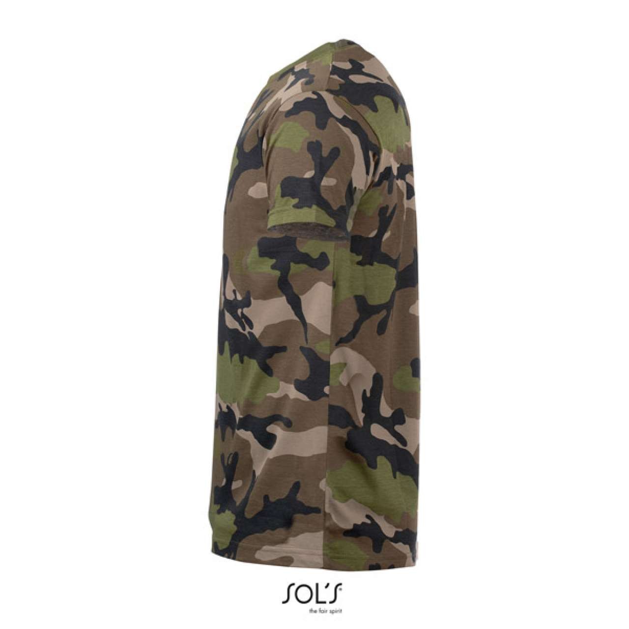 SOL'S CAMO MEN - ROUND COLLAR T-SHIRT