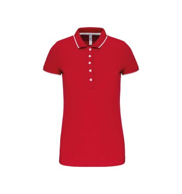 LADIES' SHORT-SLEEVED PIQUÉ KNIT POLO SHIRT