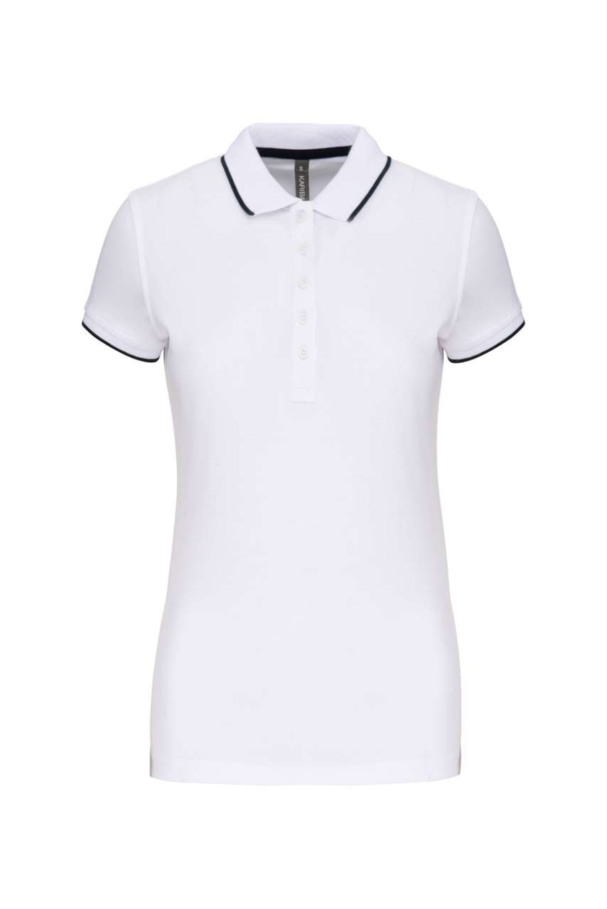 LADIES' SHORT-SLEEVED PIQUÉ KNIT POLO SHIRT
