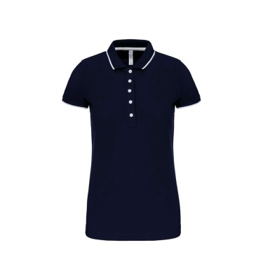 LADIES' SHORT-SLEEVED PIQUÉ KNIT POLO SHIRT