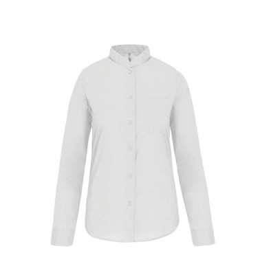 LADIES' LONG-SLEEVED MANDARIN COLLAR SHIRT