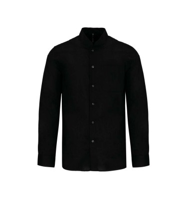 MEN'S LONG-SLEEVED MANDARIN COLLAR SHIRT