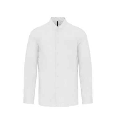 MEN'S LONG-SLEEVED MANDARIN COLLAR SHIRT