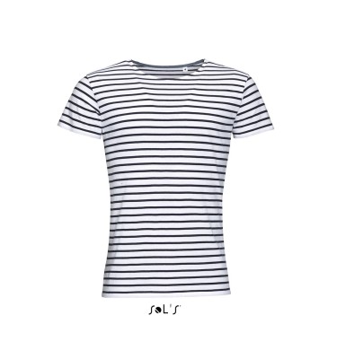 SOL'S MILES MEN - ROUND NECK STRIPED T-SHIRT
