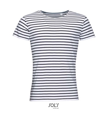 SOL'S MILES MEN - ROUND NECK STRIPED T-SHIRT