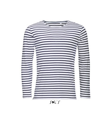 SOL'S MARINE MEN - LONG SLEEVE STRIPED T-SHIRT