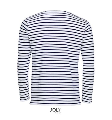 SOL'S MARINE MEN - LONG SLEEVE STRIPED T-SHIRT