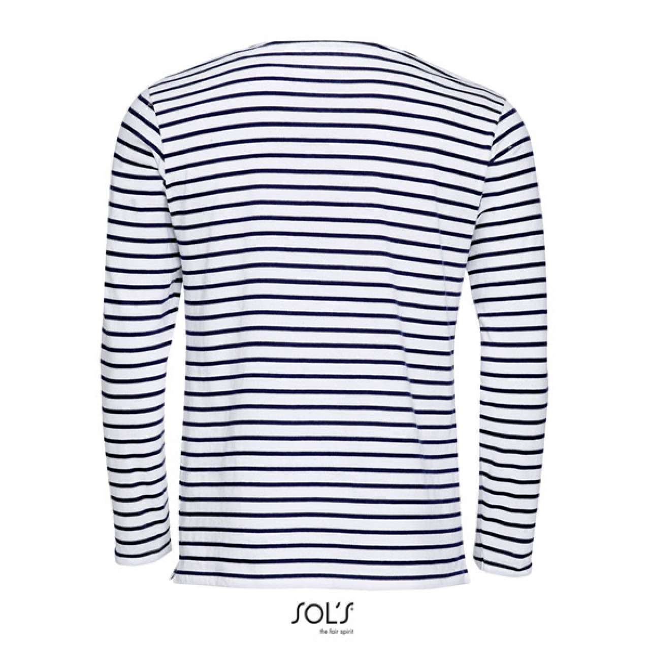 SOL'S MARINE MEN - LONG SLEEVE STRIPED T-SHIRT
