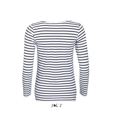 SOL'S MARINE WOMEN - LONG SLEEVE STRIPED T-SHIRT