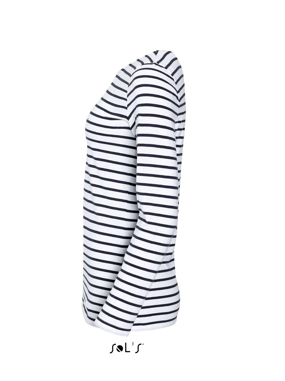 SOL'S MARINE WOMEN - LONG SLEEVE STRIPED T-SHIRT