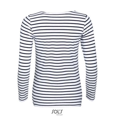 SOL'S MARINE WOMEN - LONG SLEEVE STRIPED T-SHIRT