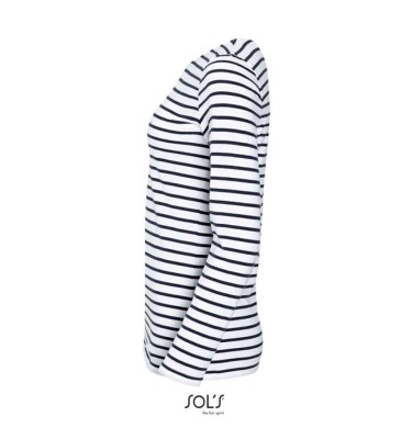 SOL'S MARINE WOMEN - LONG SLEEVE STRIPED T-SHIRT