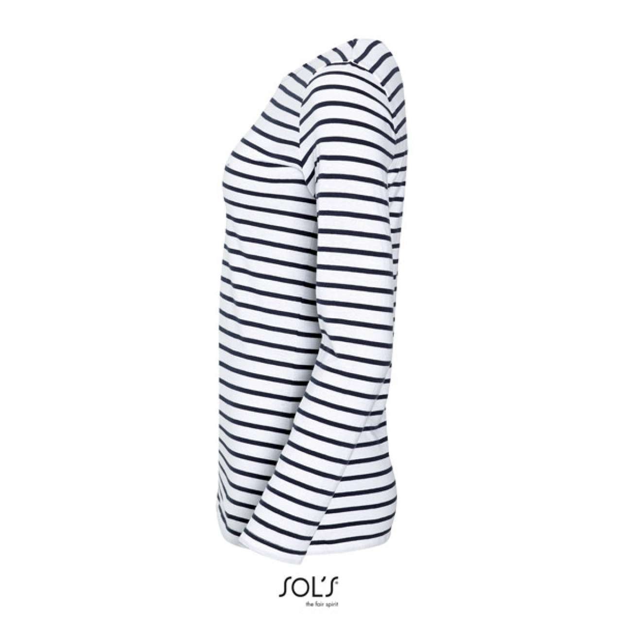 SOL'S MARINE WOMEN - LONG SLEEVE STRIPED T-SHIRT