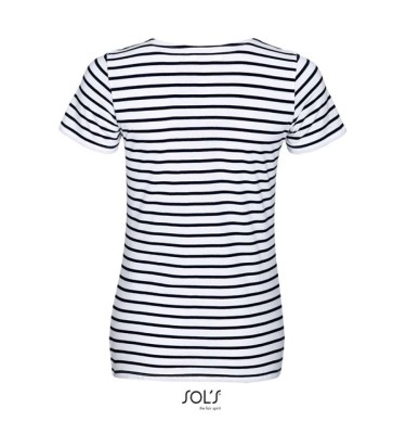 SOL'S MILES WOMEN - ROUND NECK STRIPED T-SHIRT