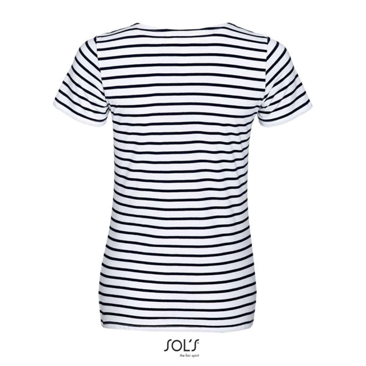 SOL'S MILES WOMEN - ROUND NECK STRIPED T-SHIRT