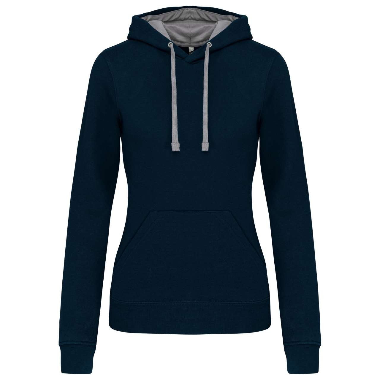 LADIES’ CONTRAST HOODED SWEATSHIRT