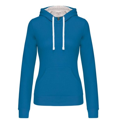 LADIES’ CONTRAST HOODED SWEATSHIRT