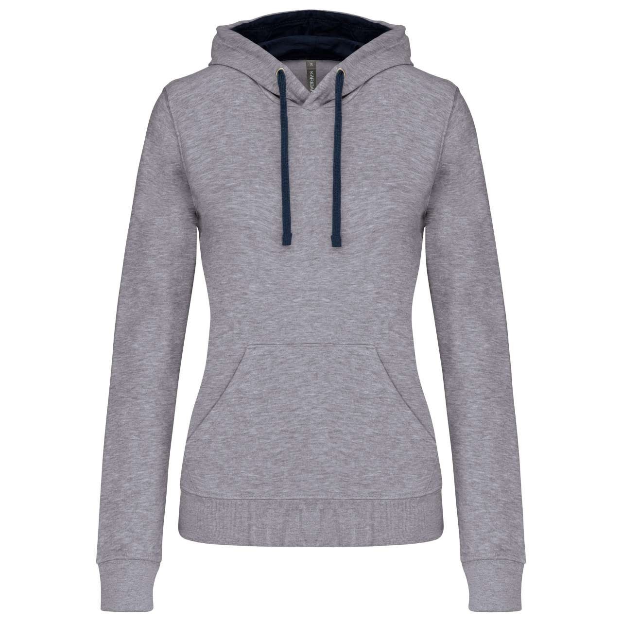 LADIES’ CONTRAST HOODED SWEATSHIRT