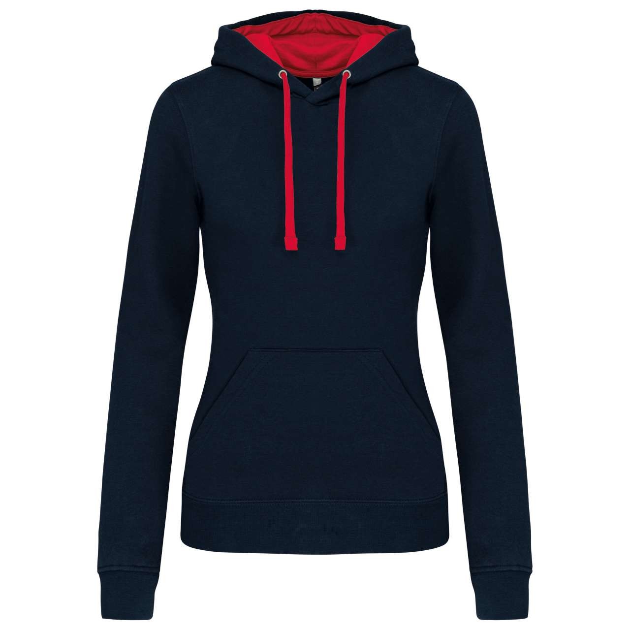LADIES’ CONTRAST HOODED SWEATSHIRT