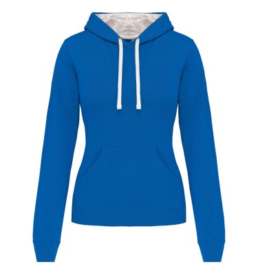 LADIES’ CONTRAST HOODED SWEATSHIRT