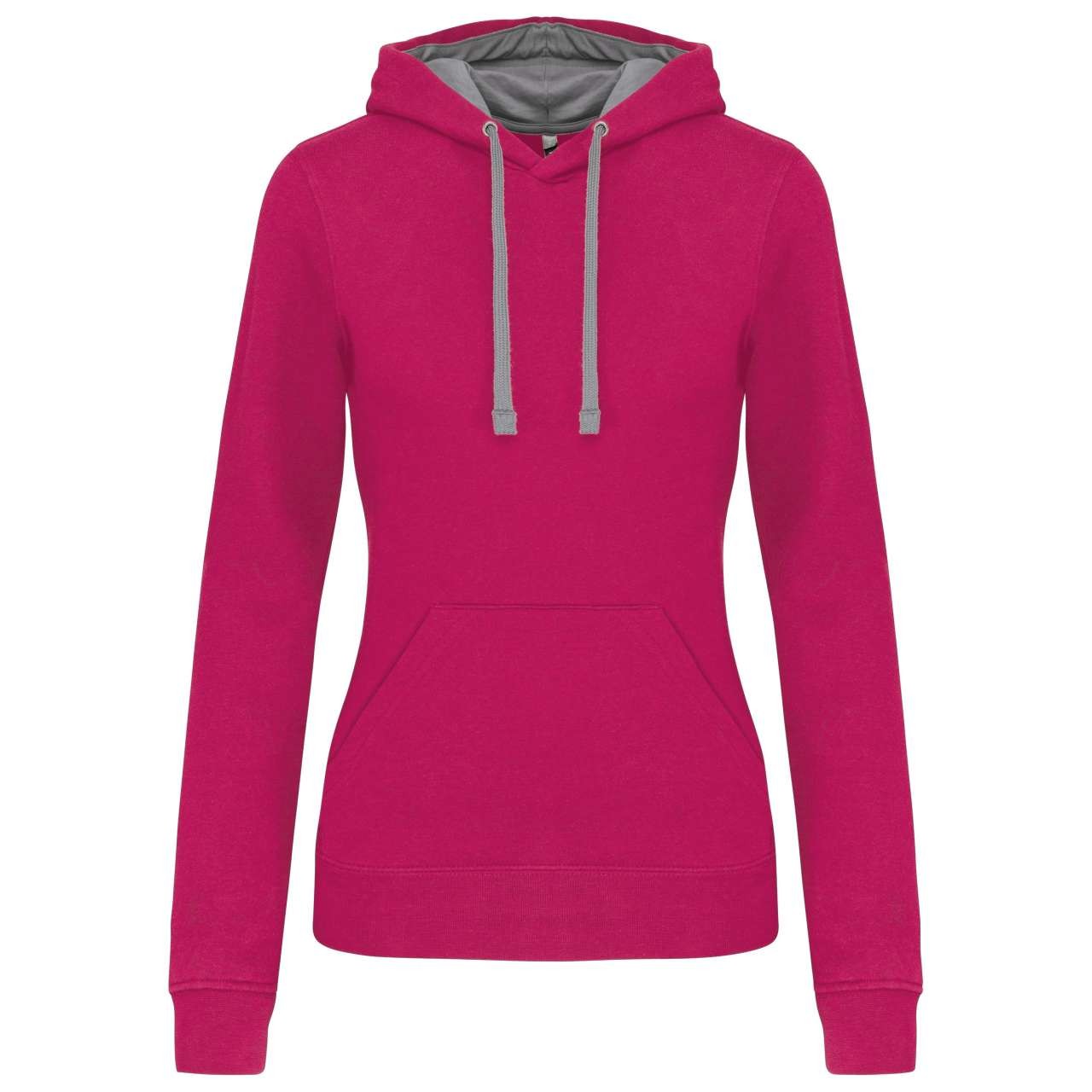 LADIES’ CONTRAST HOODED SWEATSHIRT