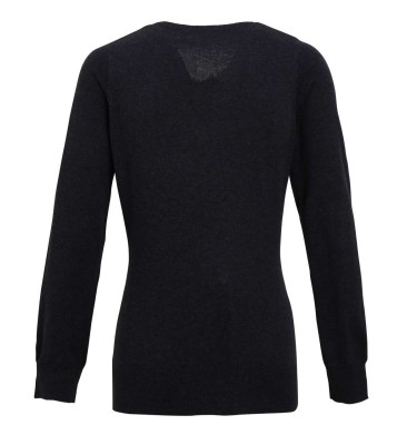 WOMEN'S KNITTED V-NECK SWEATER