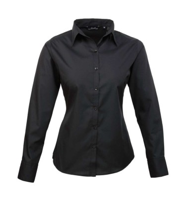 WOMEN'S LONG SLEEVE POPLIN BLOUSE