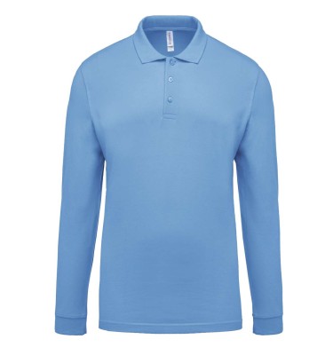MEN'S LONG-SLEEVED PIQUÉ POLO SHIRT