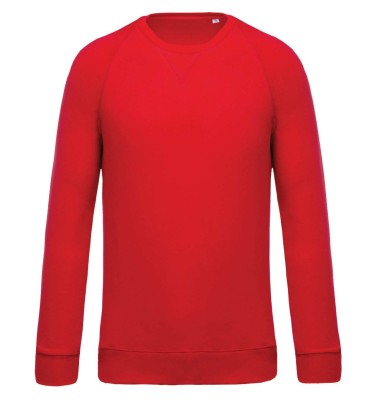 MEN'S ORGANIC COTTON CREW NECK RAGLAN SLEEVE SWEATSHIRT