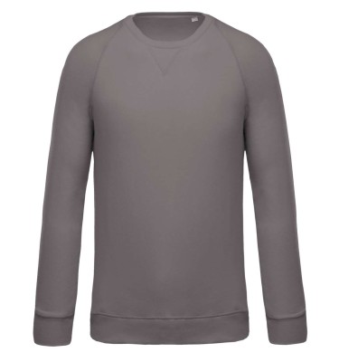MEN'S ORGANIC COTTON CREW NECK RAGLAN SLEEVE SWEATSHIRT